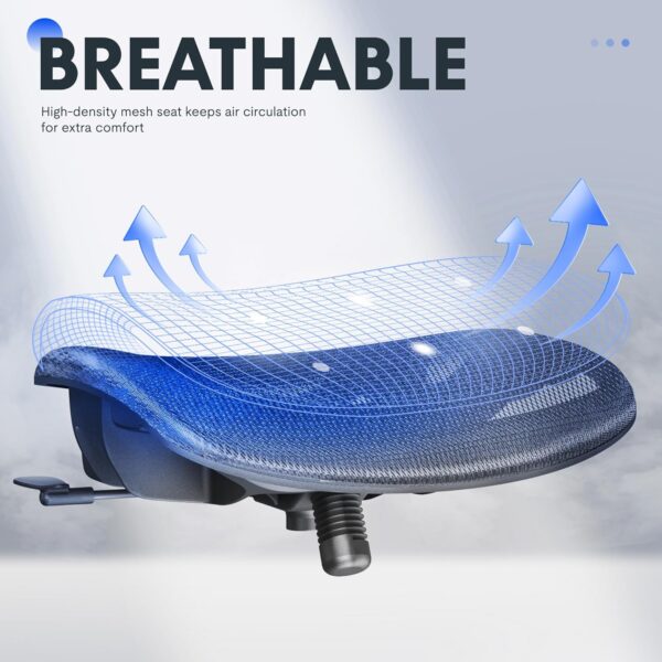 81tJR-afsL._AC_SL1500_.jpg FLEXISPOT Ergonomic Office Chair, High Back Mesh Swivel Computer Chair, Executive Office Desk Chairs, with Adjustable Lumbar Support/2D Headrest/Lockable Backrest, OC3 Mesh Seat, Gray