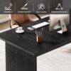 Tribesigns Modern Executive Desk, 63" Large Computer Office Desk, Conference Table Meeting Room Table, Simple Style Rectangle Writing Table for Home Office, Workstation Business Furniture, Black