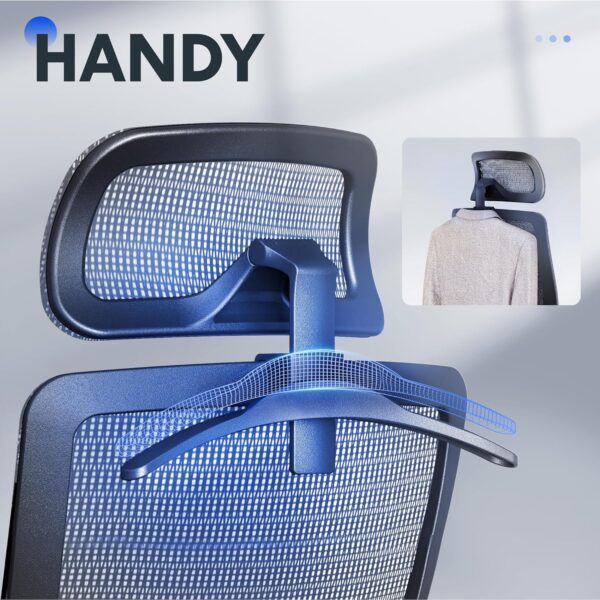 9135GpD3G6L._AC_SL1500_.jpg FLEXISPOT Ergonomic Office Chair, High Back Mesh Swivel Computer Chair, Executive Office Desk Chairs, with Adjustable Lumbar Support/2D Headrest/Lockable Backrest, OC3 Mesh Seat, Gray