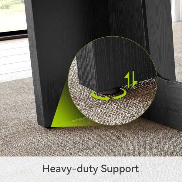 1Easylife 70.87 Inches Long Executive Desk, Black Wooden Computer Desk, Industrial Simple Study Writing Table, Large Workstation Business Furniture for Home Office