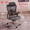 Ergonomic Office Chair, Big and Tall Mesh Computer Gaming Chair with Adaptive Lumbar Support, Work Chair with Headrest, 5D Armrest,90-130°Tilt, BIFMA Certified, Model Zen (Red)