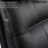 Genuine Leather Modern Executive Chair High-Back Support 90 to 150 Degrees Tilt and Upholstered Home Desk Chair with Base 360LB Capacity Swivel Computer Office Chair (Black)