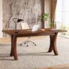 Tribesigns Executive Desk, 63" Large Office Desk, Wood Computer Writing Desk, Mid-Century Laptop Desk Meeting Room Table, Modern Business Workstation Table for Home Office