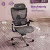 Ergonomic Office Chair, Big and Tall Mesh Home Desk Chair with Adaptive Lumbar Support, Gaming Chair with Headrest, 5D Armrest,90-130°Tilt, BIFMA Certified, Model Zen (Purple)