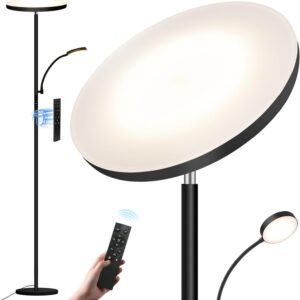 Floor Lamp-42W/4200LM Super Bright Floor Lamp,Dimmable 2-in-1 LED Standing Lamp with Reading Light,69" Tall Standing Lamp with Remote & Touch Control,Modern Floor Lamps for Bedroom,Living Room,Office