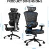 Ergonomic Mesh Office Chair -400 lbs Big and Tall Desk Chair Ergonomic Office Chair with Lumbar Support, Comfortable Computer & Gaming Chair, Black