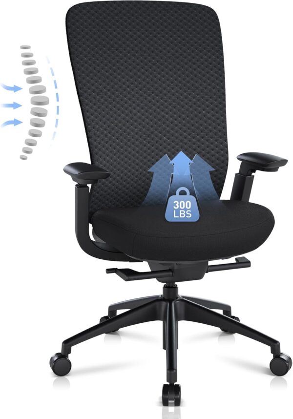71QWauIbjLL._AC_SL1500_.jpg COLAMY Ergonomic Mesh Office Chair, Computer Executive Desk Chair, Ergonomic Office Chair Lumbar Support with Flexible Backrest, Slide Seat, Blackgrey