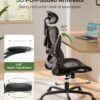 Marsail Ergonomic Mesh Office Chair High Back Home Office Desk Chair with Adaptive Lumbar Support, 2D Headrest, 3D Flip-Up Armrests, Height Adjustable and Rocking Tilt for Home Office and Gaming