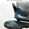 Marsail Ergonomic Mesh Office Chair High Back Home Office Desk Chair with Adaptive Lumbar Support, 2D Headrest, 3D Flip-Up Armrests, Height Adjustable and Rocking Tilt for Home Office and Gaming