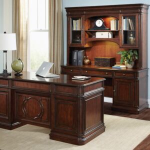 Liberty Furniture Industries Brayton Manor 5 Piece Jr Executive Set, W66 x D24 x H25, Dark Brown