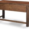 Homestyles Tahoe Aged Maple Executive Writing Desk with Five Drawers and Keyboard Tray