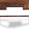 Homestyles Tahoe Aged Maple Executive Writing Desk with Five Drawers and Keyboard Tray