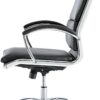Alera Neratoli Series High-Back Swivel/Tilt Chair, Black Leather, Chrome Frame