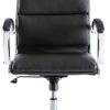 Alera Neratoli Series High-Back Swivel/Tilt Chair, Black Leather, Chrome Frame