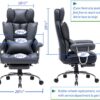 61VLygoNVEL._AC_SL1200_.jpg Efomao Big and Tall Office Chair with Footrest, 400LBS PU Leather High Back Executive Office Chair with Lumbar Support, Wide Computer Chair for Home Office, Dark Grey