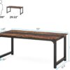 Tribesigns Modern Computer Desk, 63 x 31.5 inch Large Office Desk Computer Table Study Writing Desk Workstation for Home Office, Rustic/Black