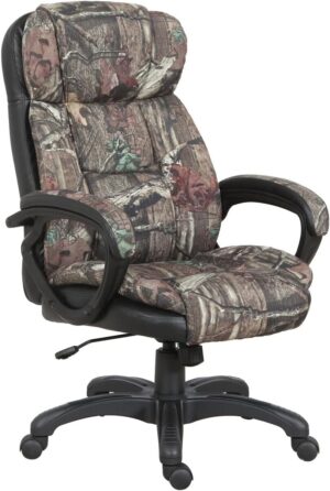 OS Home and Office Furniture 45.25" Fabric Executive Chair in Mossy Oak/Black