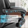 71HRpbIHXdL._AC_SL1500_.jpg COLAMY Office Chair with Retractable Footrest, Ergonomic High Back Design Executive Computer Desk Chair with Removable Lumbar Pillow, 90-135°Reclining, Thick Bonded Leather for Home Office Work, Black