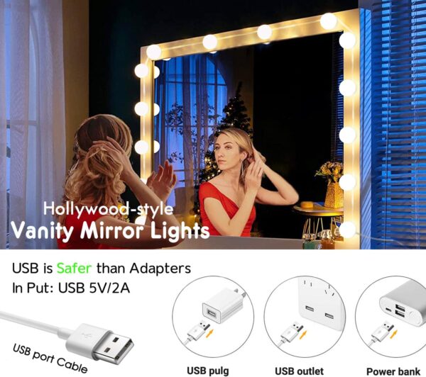 71RzcF1BcNL._AC_SL1500_.jpg 22.6ft Led Vanity Mirror Lights with 14 Dimmable Light Bulbs Makeup Vanity Lights for Big Long Mirror,Mirror Not Included