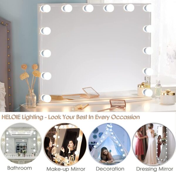 71VPEqGenGL._AC_SL1500_.jpg 22.6ft Led Vanity Mirror Lights with 14 Dimmable Light Bulbs Makeup Vanity Lights for Big Long Mirror,Mirror Not Included