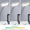 Verilux HappyLight Duo - 2-in-1 Light Therapy & Task Desk Lamp - UV-Free Full Spectrum LED, 10,000 LUX, Adjustable Brightness and Color, Flexible Gooseneck, and Integrated USB Charging Port