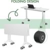 Folding Conference Table with Wheels, Flip Top Mobile Desk with Locking Silent Casters - Space Saving Rolling Table for Training Room, Office, Classroom, Conference Room,1 Pack