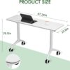 Folding Conference Table with Wheels, Flip Top Mobile Desk with Locking Silent Casters - Space Saving Rolling Table for Training Room, Office, Classroom, Conference Room,1 Pack