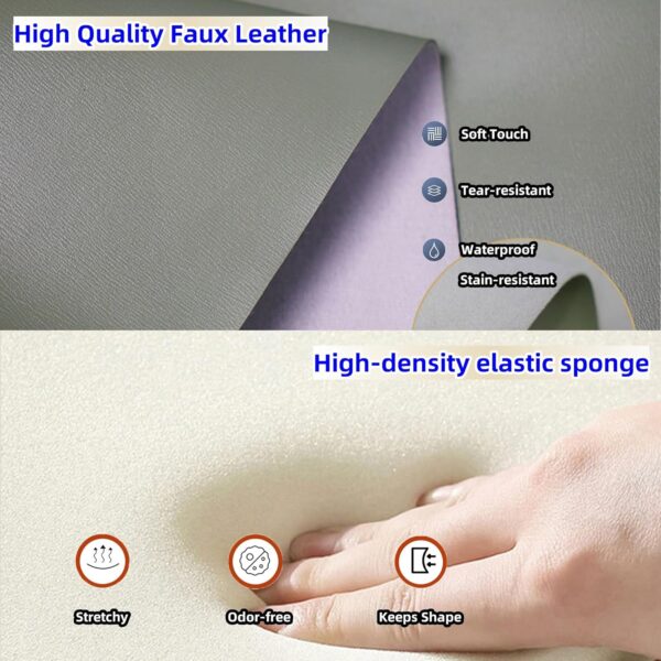 Ergonomic Home Office Desk Chair with Space Saving Flip-Up Arms, 360° Swivel & Reclining Back, Executive Chair in Soft Faux Leather Chair Multi-Angle from 90° to 135° with 450LBS Capacity（Gray）