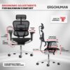 81NozBpU6VL._AC_SL1500_.jpg Ergohuman Eurotech ME7ERG GEN2 High Back Mesh Office Chair with Tilt Tension Control, Tilt Lock, Back Angle, Back Height, Synchro Tilt, Seat Height, Seat Depth, and Arm Height Adjustments, Black