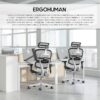 81VwVXUq2EL._AC_SL1500_.jpg Ergohuman Eurotech ME7ERG GEN2 High Back Mesh Office Chair with Tilt Tension Control, Tilt Lock, Back Angle, Back Height, Synchro Tilt, Seat Height, Seat Depth, and Arm Height Adjustments, Grey