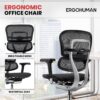 91zTv0a-KRL._AC_SL1500_.jpg Ergohuman Eurotech ME8ERG GEN2 High Back Mesh Office Chair with Tilt Tension Control, Tilt Lock, Back Angle, Back Height, Synchro Tilt, Seat Height, Seat Depth, and Arm Height Adjustments, Black