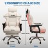 61fSx-9dH6L._AC_SL1200_.jpg Executive Computer Chair Home Office Desk Chair,Adjustable Angle, Ergonomic Adjustable Height PU Leather Chairs with Cushions Armrest for Long Time Seating-High Office Chair with Footrest