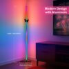 2 Pack Corner Floor Lamp – 57'' Tall RGB Lamp Modern Mood Lighting with 88 LEDs, Bluetooth App Control, and Sturdy Base for Effortless Setup