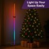 2 Pack Corner Floor Lamp – 57'' Tall RGB Lamp Modern Mood Lighting with 88 LEDs, Bluetooth App Control, and Sturdy Base for Effortless Setup